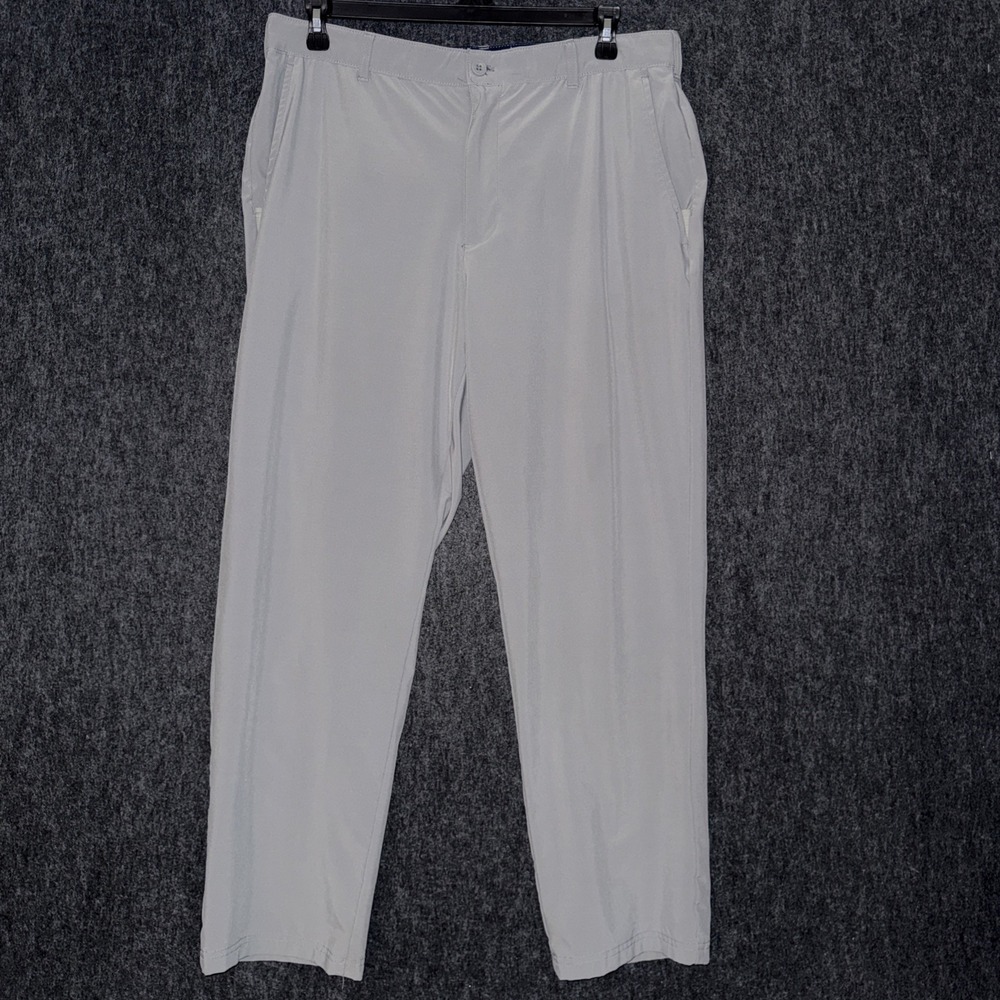 Izod‎ Golf Pants Mens 38x32(31) Gray Straight Stretch Performance Casual